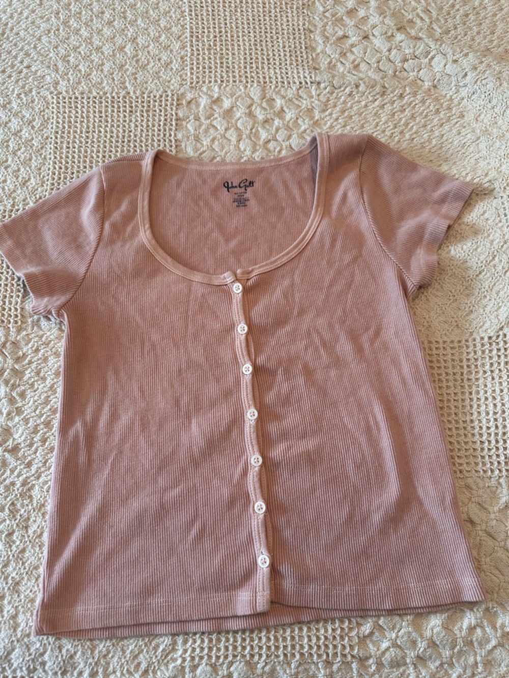 John Galt Women's Ribbed Button-Up Shirt